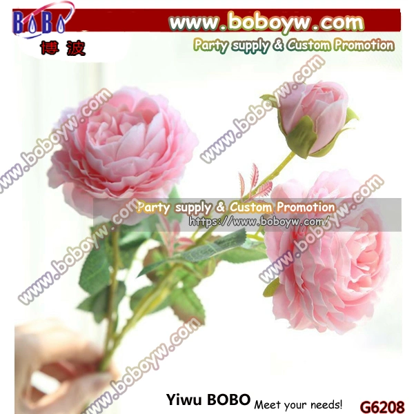 Valentines Primes Day Gifts Birthday Gifts Roses Artificial Silk Flowers Bridal Wedding Favor Bouquet Home Decor (G6208)