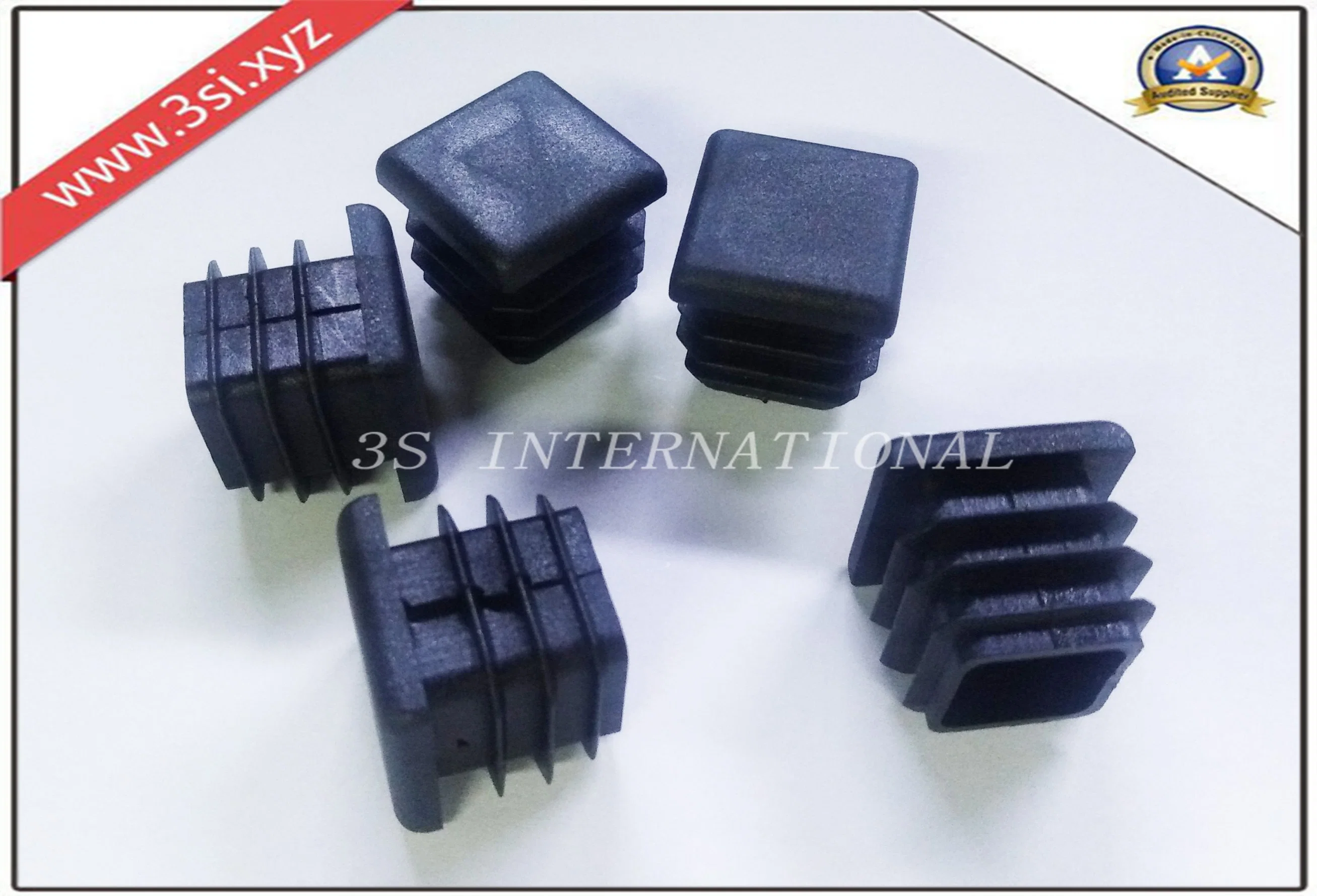 Las tapas de color negro PE/tapón para tubos cuadrados (YZF-C117)
