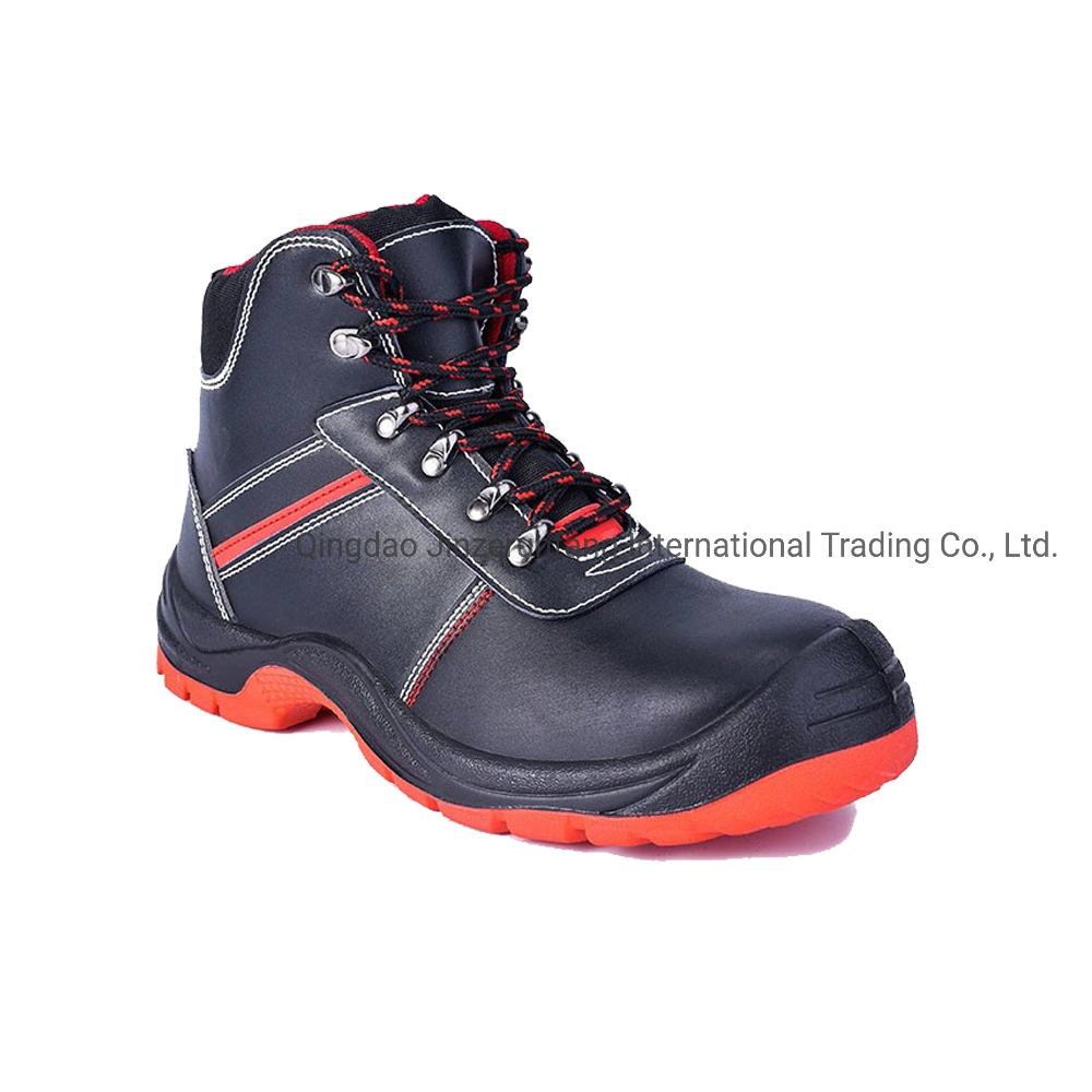CE Puncture-Resistant Steel Toe Safety PPE Leather Red Bottom Fashion Men Type Safety Footwear Work Shoes