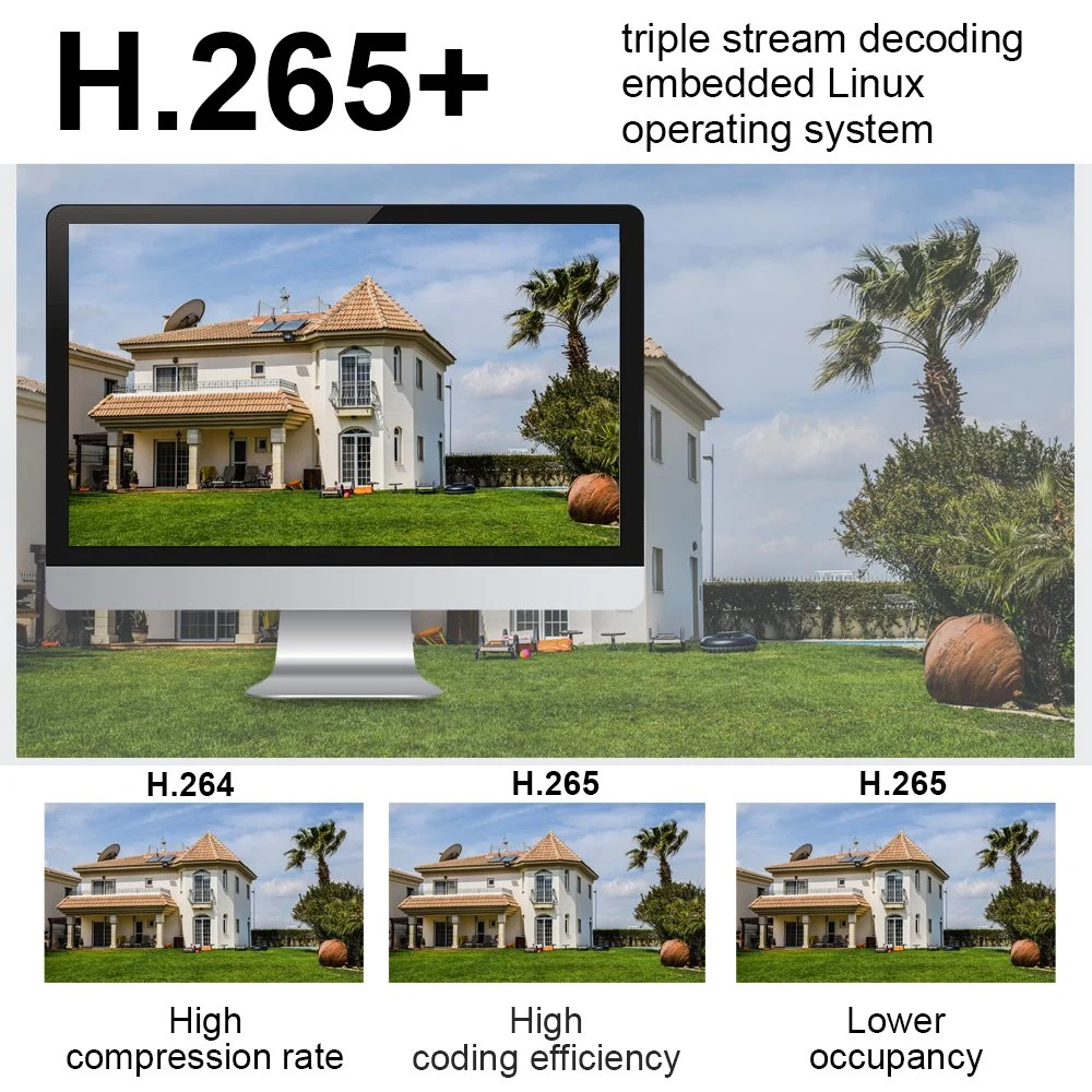 H.265+/H.265/H.264 Triple Stream Decoding/HDMI,VGA Synchronous Output/Bandwidth up to 64m 4K8channel  Ipc Parameter Configuration Smart Human Detection Poe NVR