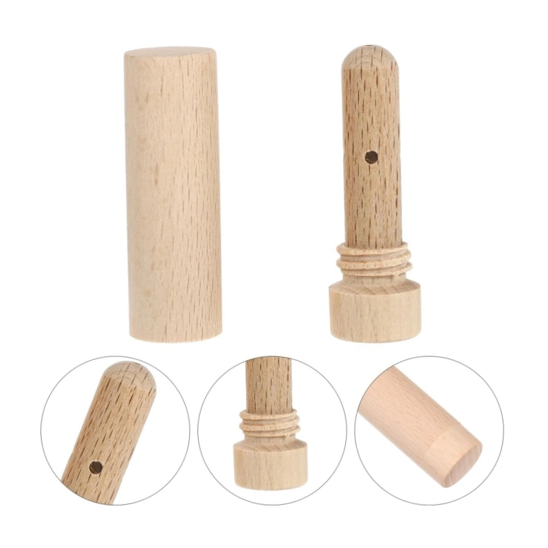 Personal Portable Natural Wooden Essential Oil Aroma Inhaler Tube with Cotton Wick