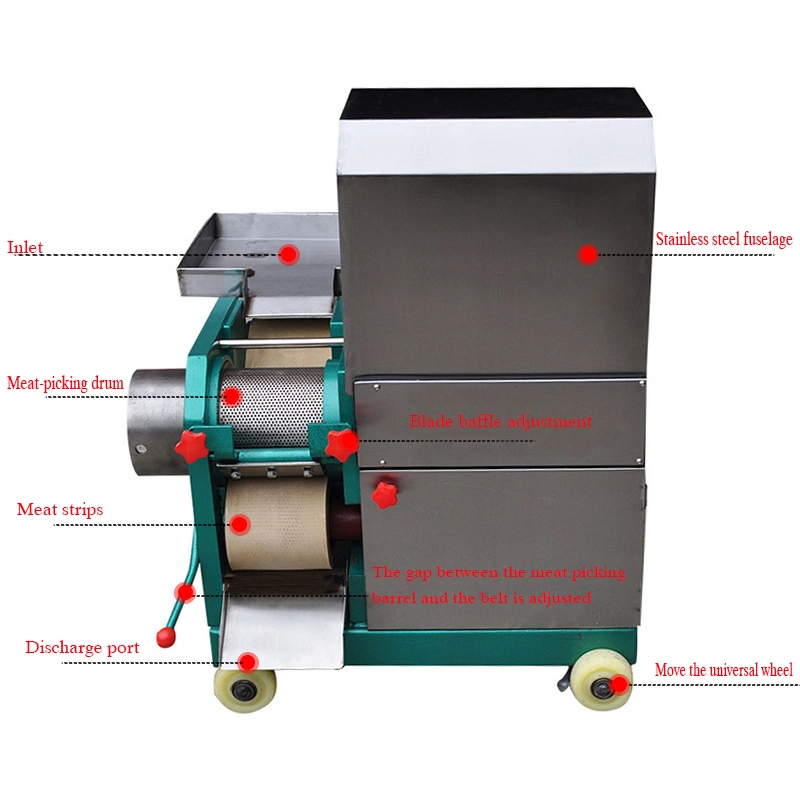 Factory Direct Sales of Fish Meat Picker Multi-Functional Fish Meat Picker Full-Automatic Fish Separator Fish Meat Mincer Fish Meat Harvester Machine