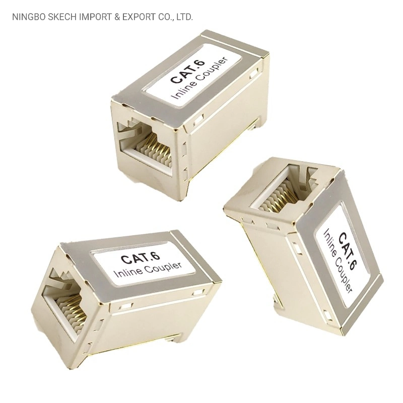 Экранированная линейная соединительная муфта Cat5e/CAT6/CAT6A FTP/STP RJ45-RJ45 8p8c Keystone Jack RJ45 Разъем Сеть FTP Линейная муфта Модеульная розетка