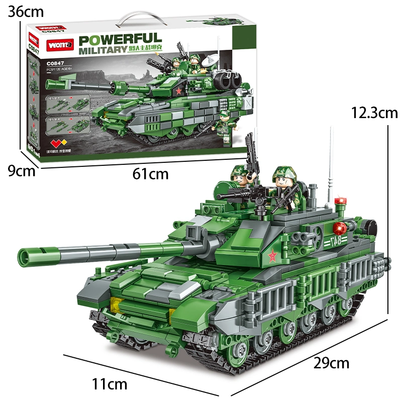 WOMA Spielzeug Personalisieren Kind Kunststoff Bausteine 99A Tank Modell 1 im Jahr 4 war Team pädagogische Spielzeug für Kinder Student Spielzeugspiel