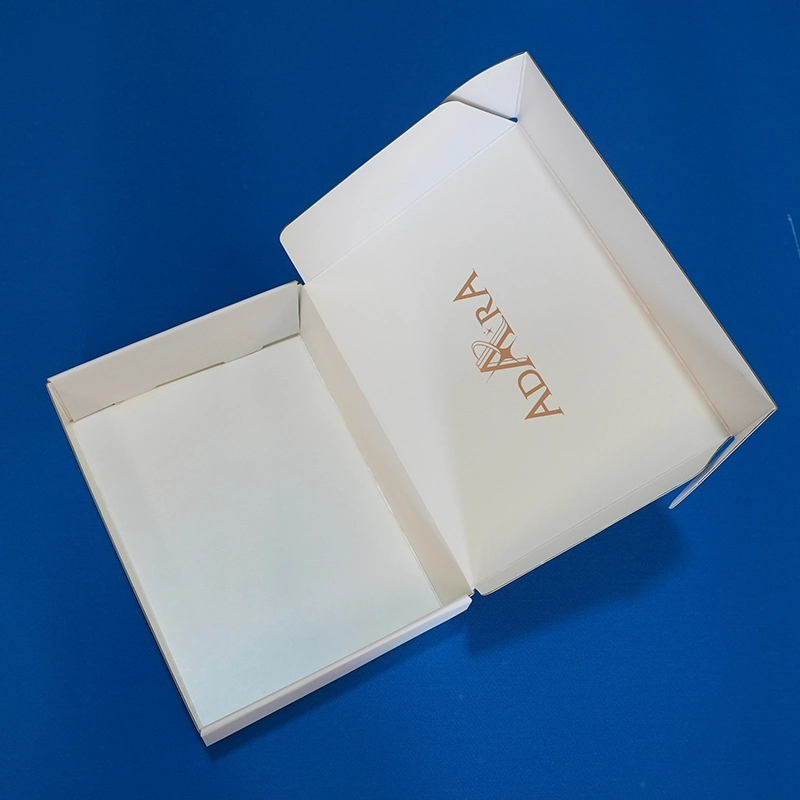 Selos personalizados embalagens papelão ondulado Caixa Mailer envio em papel kraft branco