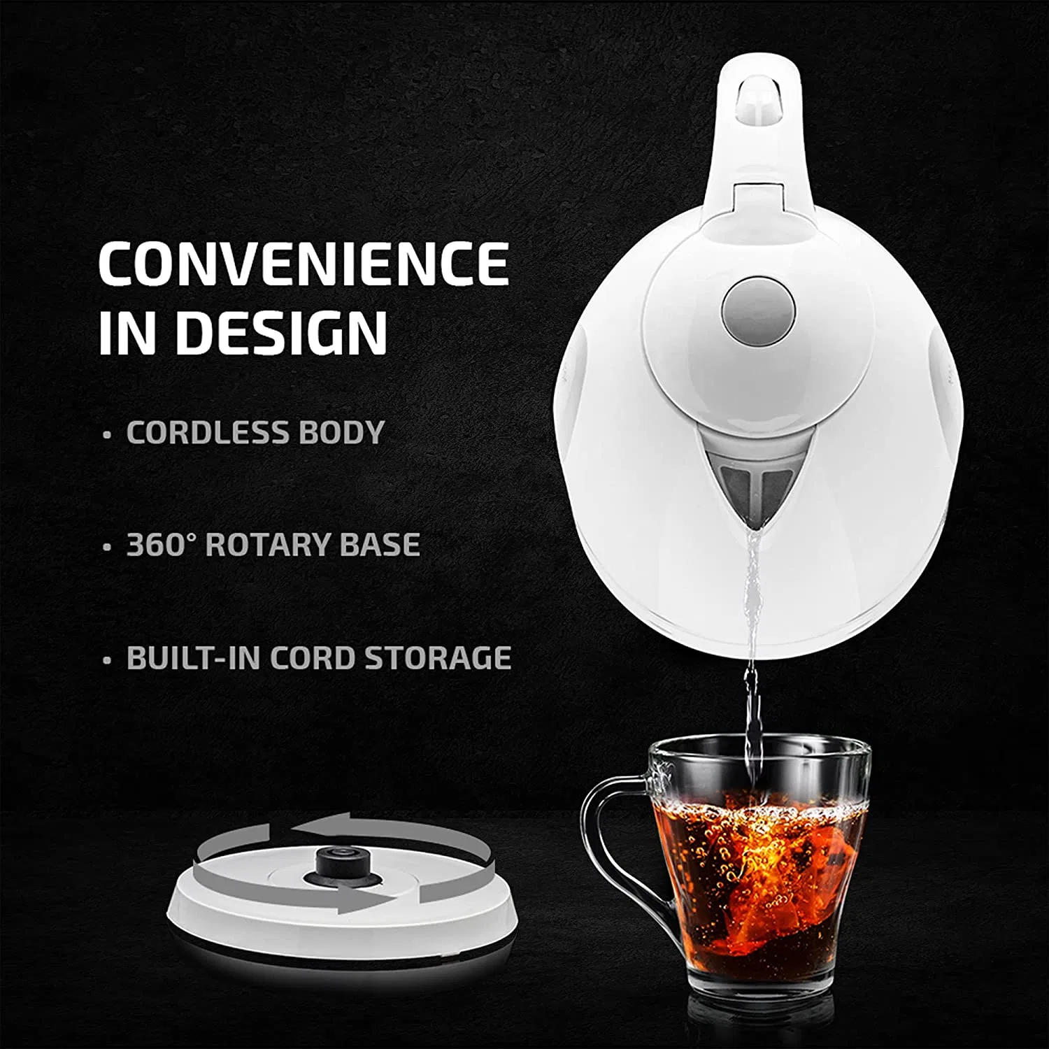 Hot Sale Coffee Tea Pot Heater 1.7 Liter Water Warmer Electric Kettle