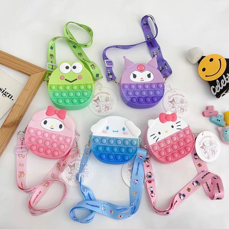 Children's Bag Female Cute Baby Zero Purse Girl Cartoon Silicone Educational Toy Bag Little Girl Crossbody Bag