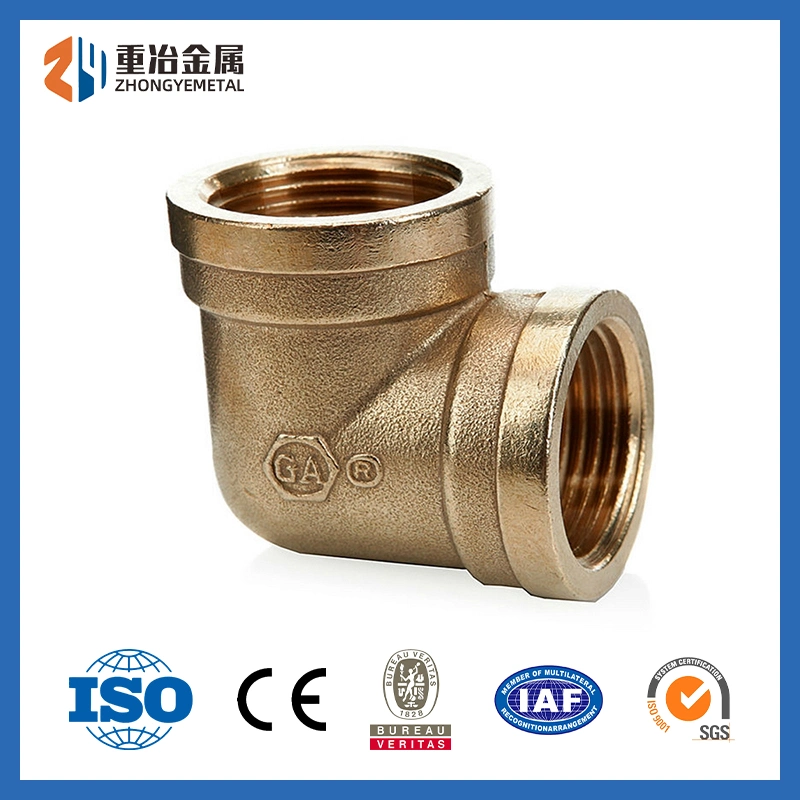 Copper Pipe Fittings H80 Astmc2400 C2400 Connectors Threaded Elbow Fittings