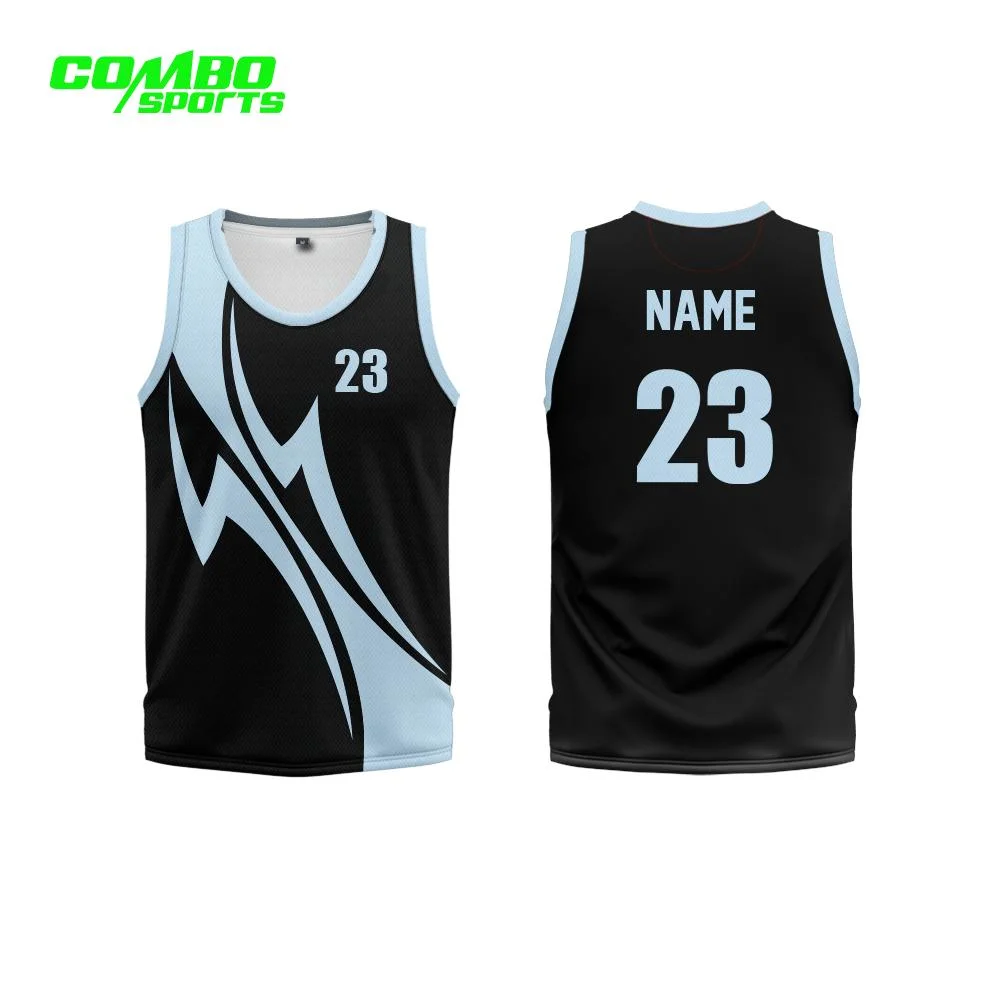 Recyceltes Basketball Trikot Soft New Design Quick-Dry Custom Blank Team Logo und Nummer Basketball Shirt