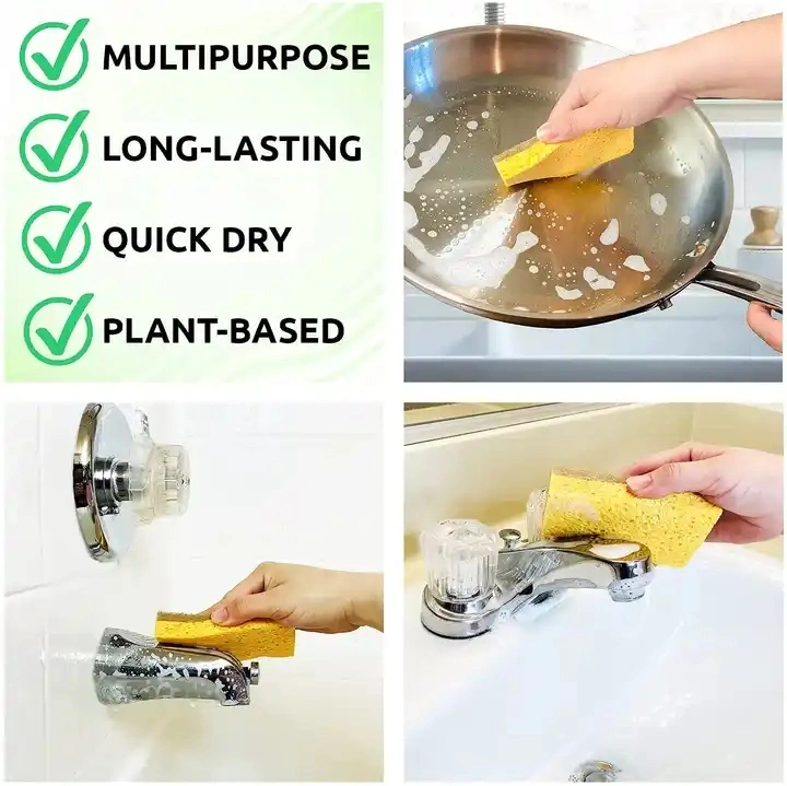 Eco Friendly Kitchen Sponge for Sustainable Living Biodegradable Plant Based Cleaning Dish Sponge Natural Sponge