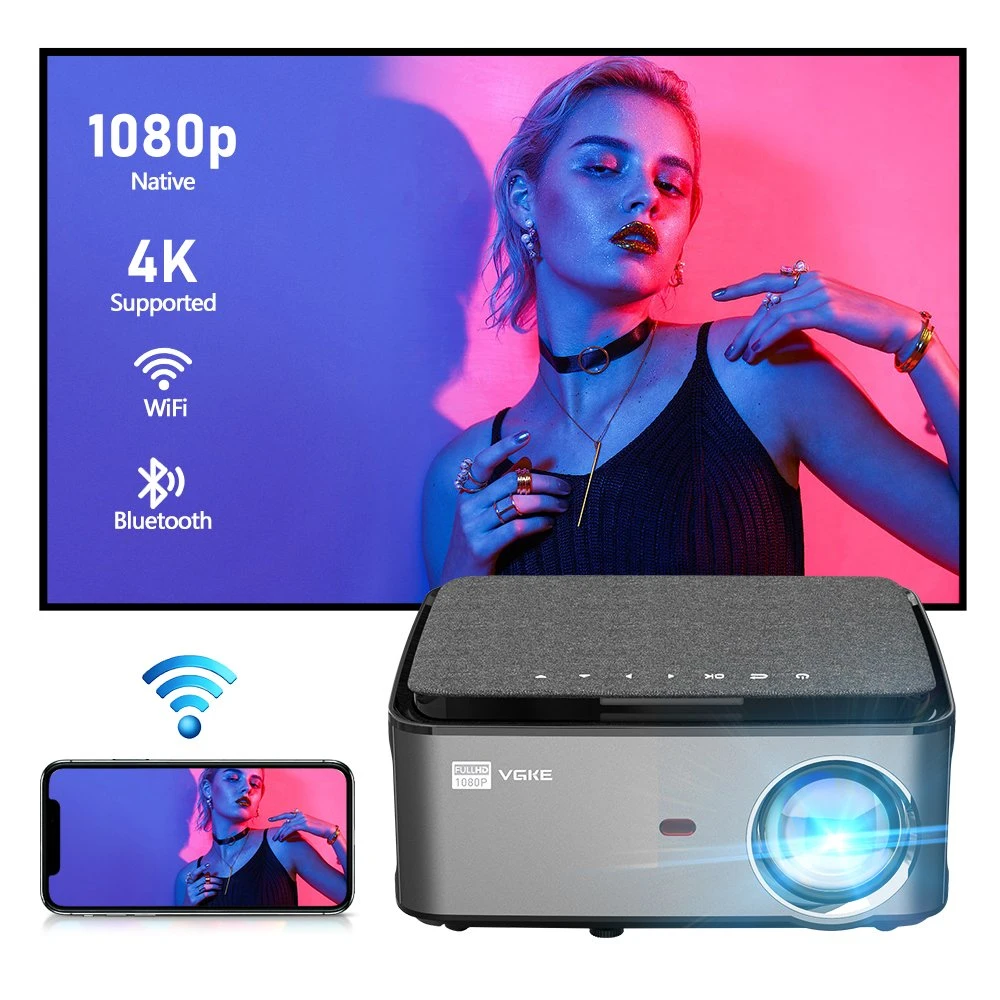 Amazon Top هوت سسال HD 1080p LED DLP 3D 4K أجهزة عرض LCD محمولة وذكية لأجهزة العرض Android Mini Projector بدقة 4K