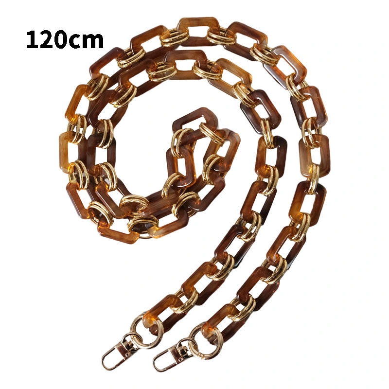 Multi Color Acrylic Plastic Link Acetate Chain Row Chain Accessory Women Bag Chain