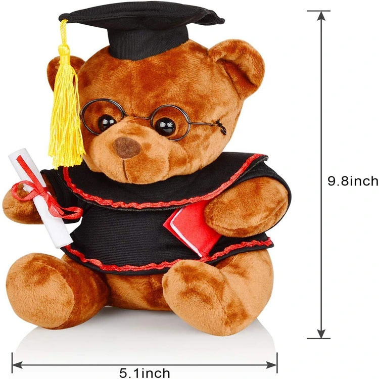 Factory Customized Cute Plush Toy Graduation Bear Doll to Give Children Birthday Gifts