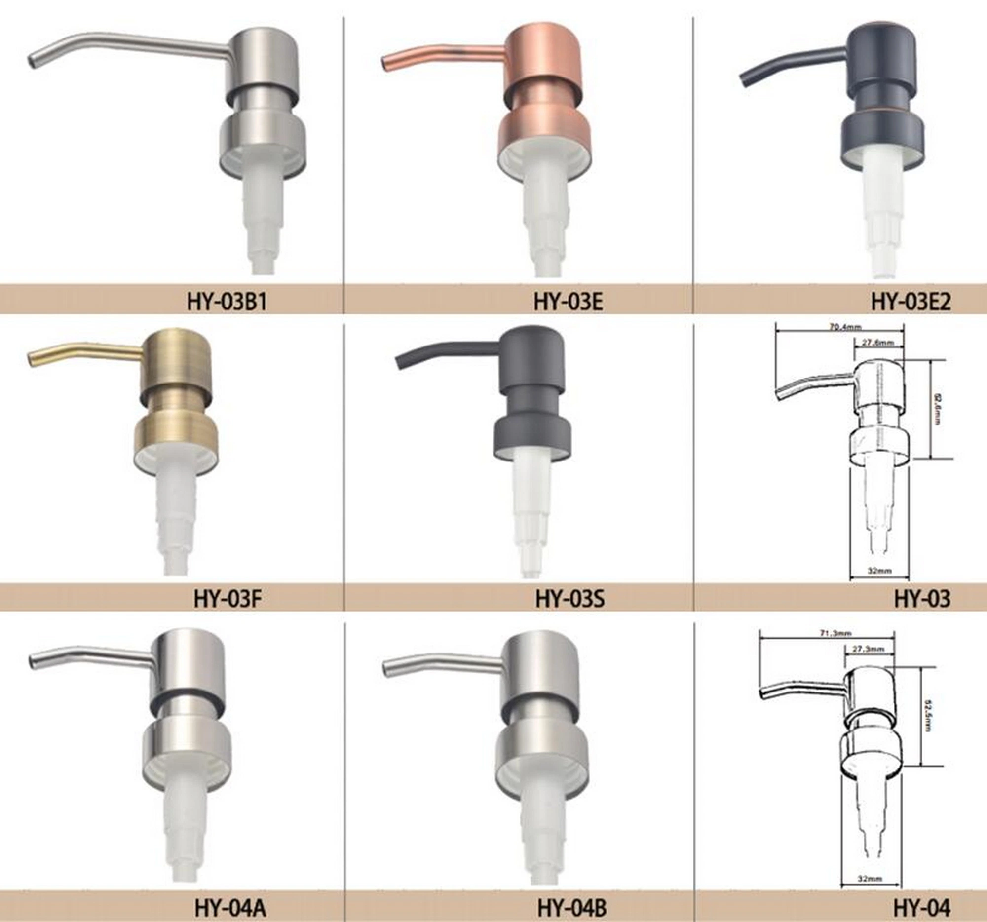 28/400 304 Stainless Steel Cosmetic Liquid Dispenser Lotion Pump for Cosmetic Packaging