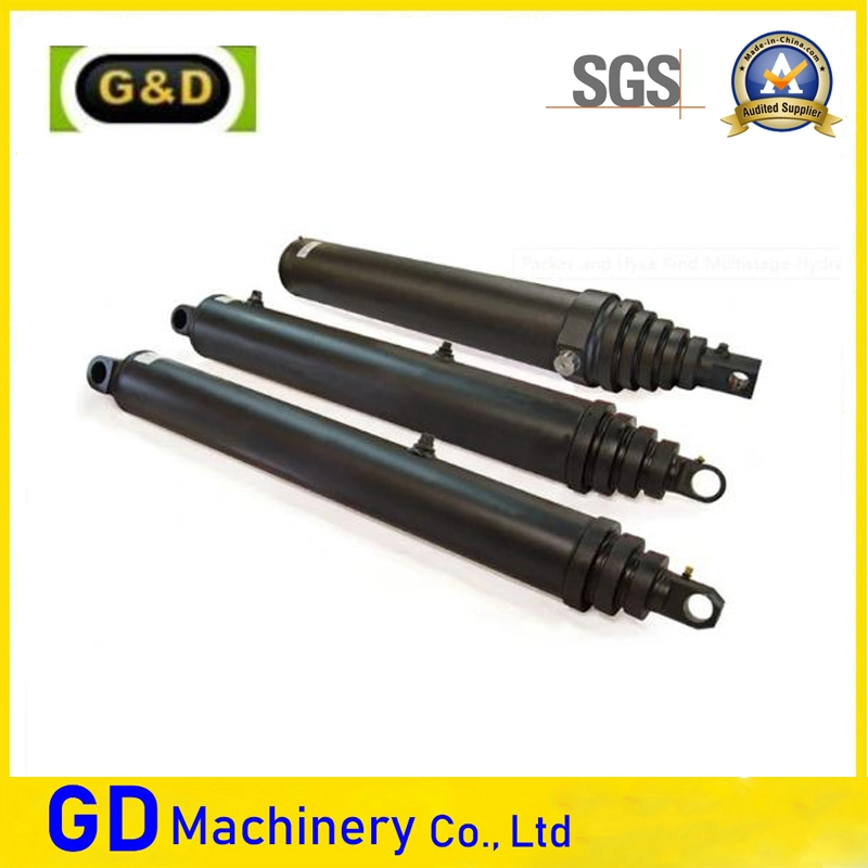 Single Action 3/4/5 Stages Tractor Loader Hydraulic Telescopic Cylinder