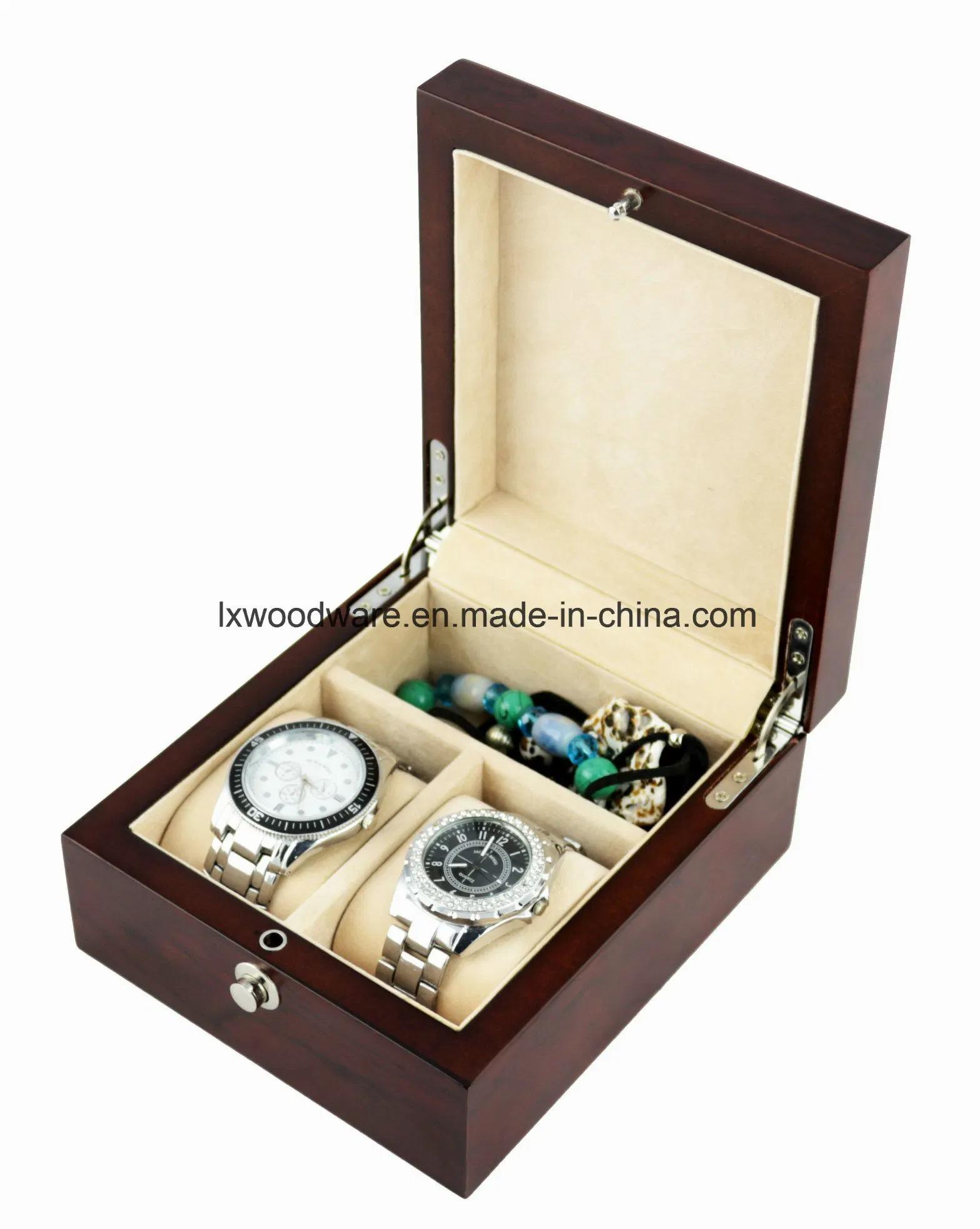 Rosewood High Gloss Finish Wooden Watch Box