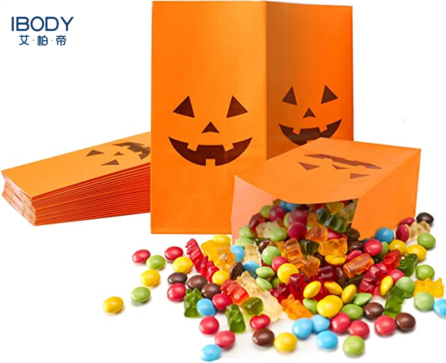 Halloween Candy Trick or Treat Pumpkin Gift Bags for Kids Adults Party