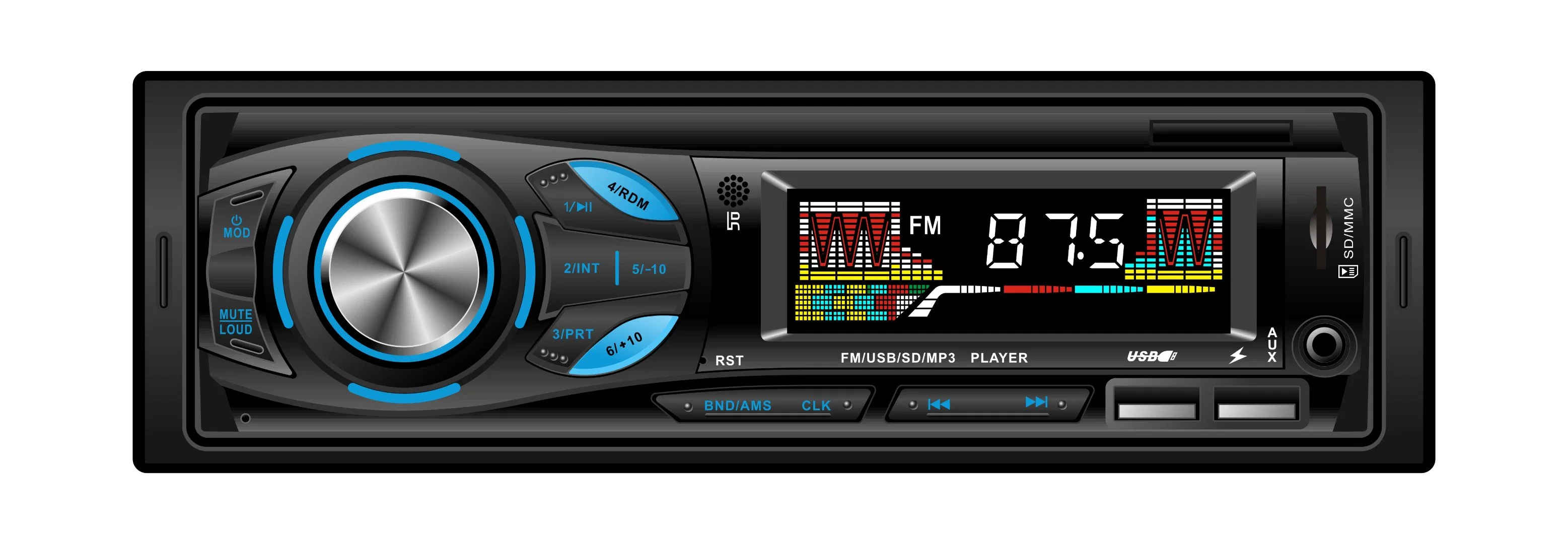 Electronics Car Stereo Bluetooth Audio Two USB MP3 Player