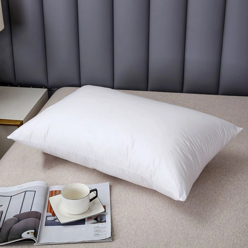 Alemão Super macio confortável extra firme Branco Duck Goose Feather Almofada de cama preenchida à prova de design para baixo para o pescoço