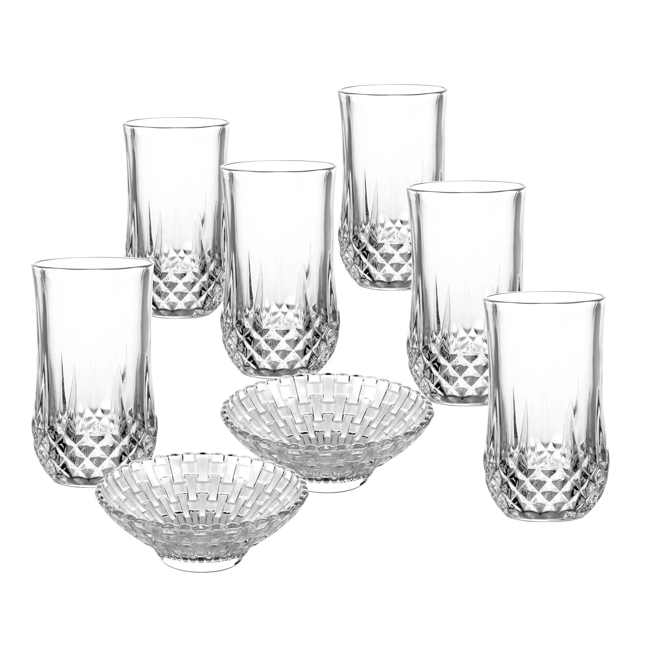 Glassware Set of Engraved Wine Glasses with 2 Sizes with Gift Box for Wholesale/Supplier