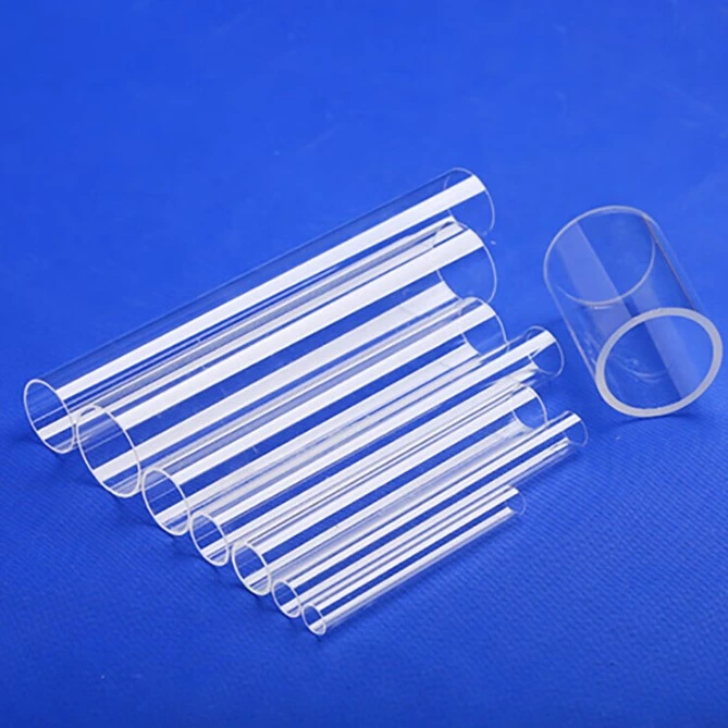 High Purity Quartz Glass Pipe Clear End Open Quartz Test Tube