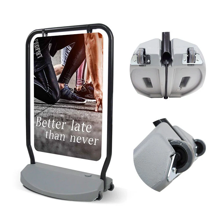 Double Sided Water Base Sign Holder Sidewalk Poster Display Stand