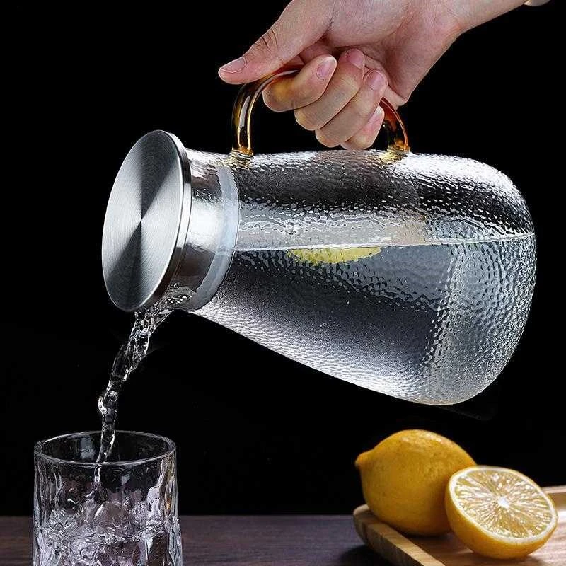 High quality/High cost performance Transparent Glass Carafe Water Pitcher Unique Glass Pitchers Water Jug