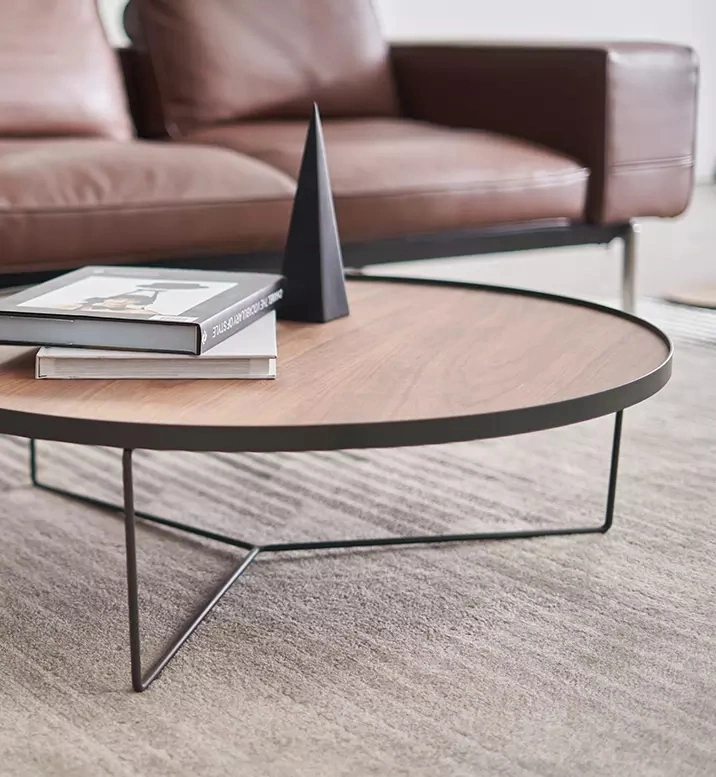 Moderne Möbel aus Metall MDF mit Furnier Top Couchtisch Teetabelle