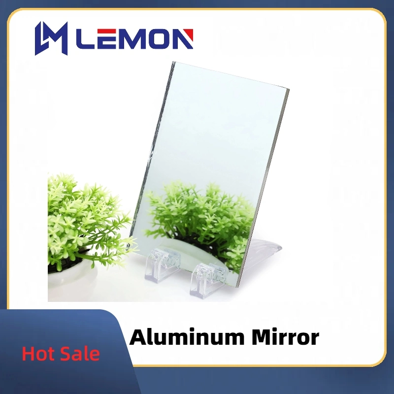 Revestimiento de aluminio plateado Cristal de espejo para baño, oficina, Espejo