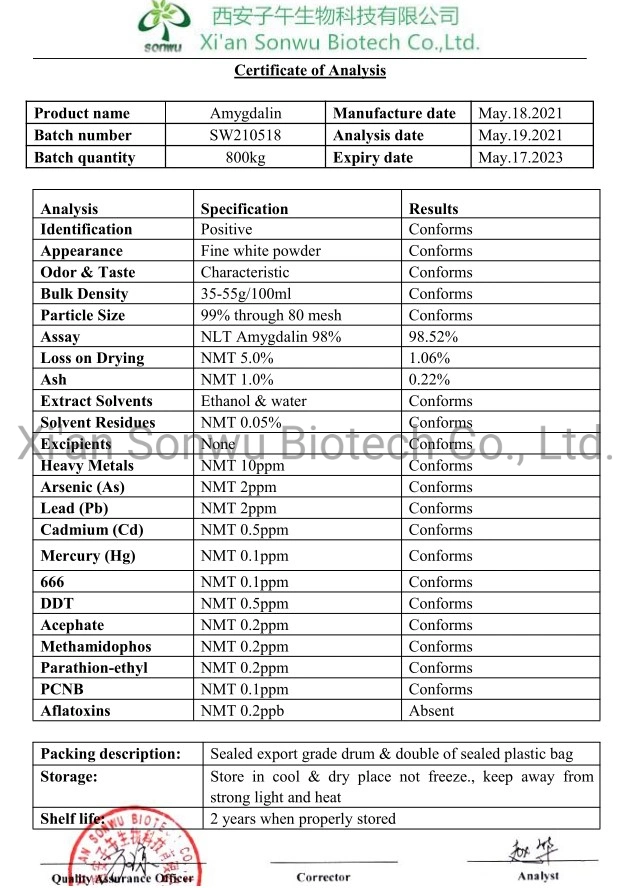 Sonwu Supply Bitter Almond Extract Vitamin B17 Amygdalin