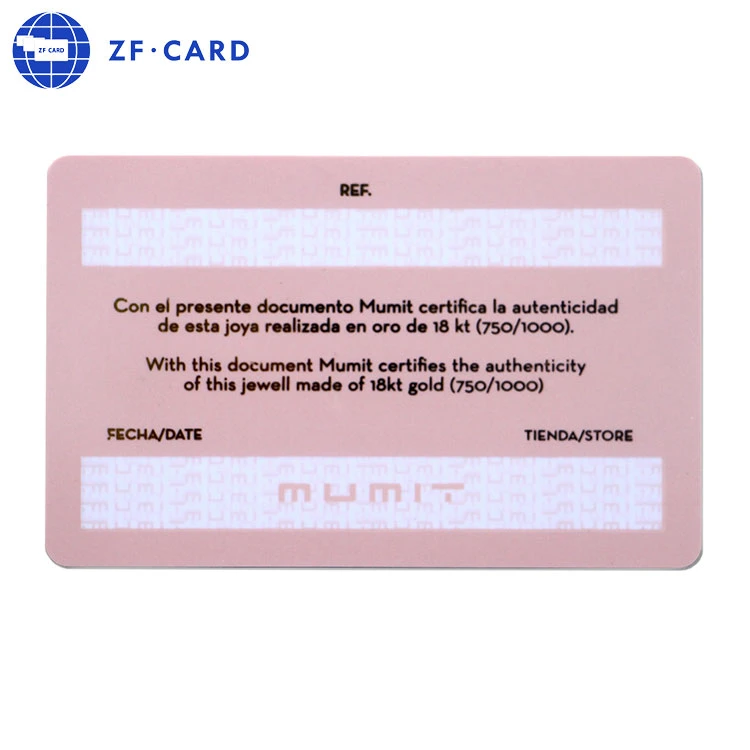 Signature Panel MIFARE (R) Classic 1K Chip NFC Business/Visiting Card