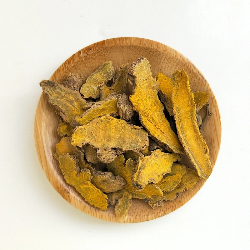 Venta caliente Medicina herbaria Tajadas de Curcuma larga secas naturales de Turmeric Jiang Huang