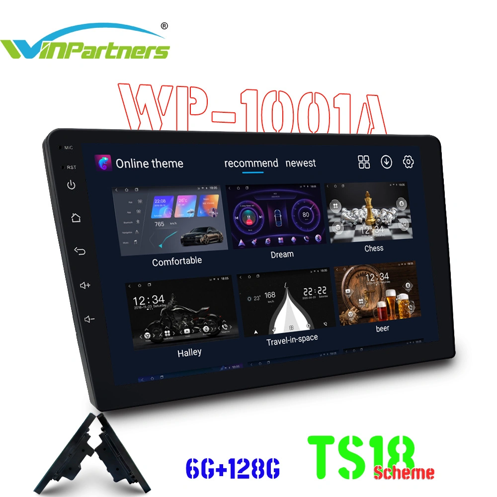 6g+128g de 10 pulgadas, todos en un equipo Android Auto Audio MP5 Player Android Wp1001A