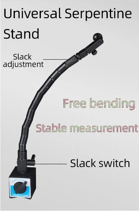 Soporte flexible para indicador de dial base magnética