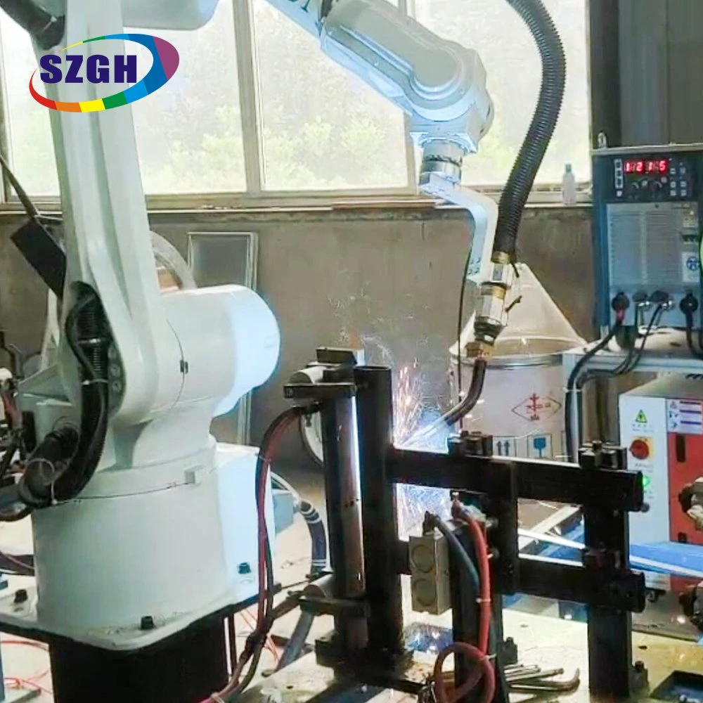 Robot de soldadura TIG de arco de seguimiento láser de alta precisión con Muñeca hueca para acero de aluminio u otras soluciones de automatización de metales