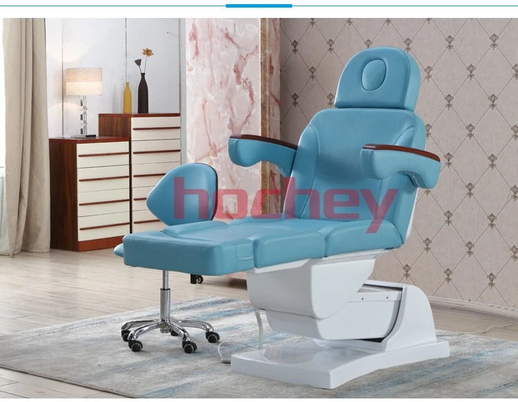 Hochey Medical Electric Facial Synthetic Leather Behandlung Bett 4 Motoren Beauty Health Chair Medical Bed