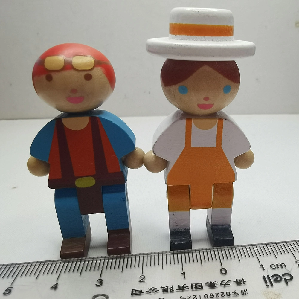 Educational Small Printing Human Wood Toy Piece for Board Game
