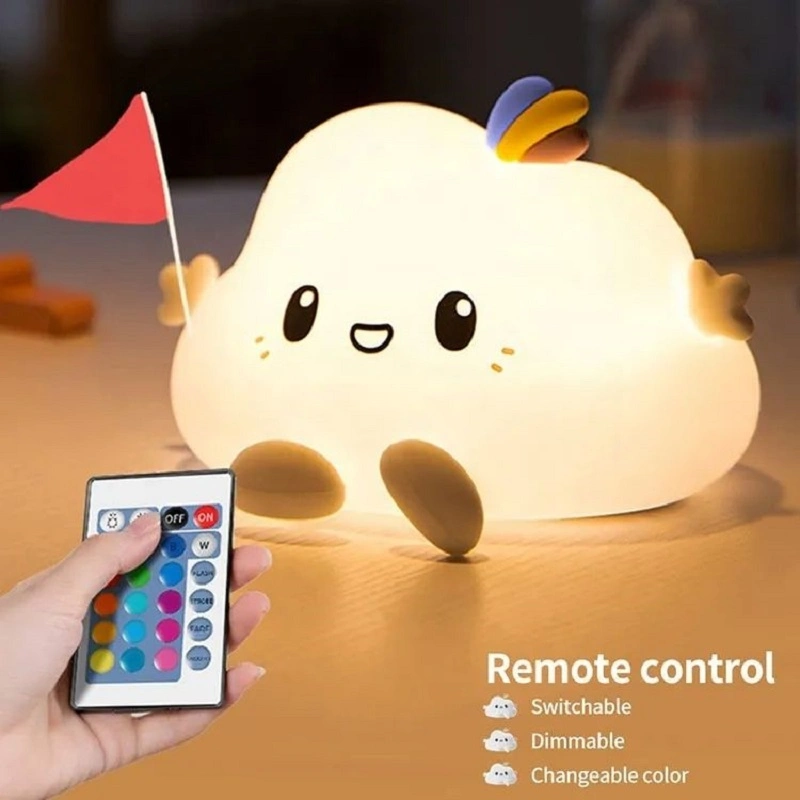 Cloud Silicone Lamp Children's Toy Night Light USB Rechargeable LED Night Light