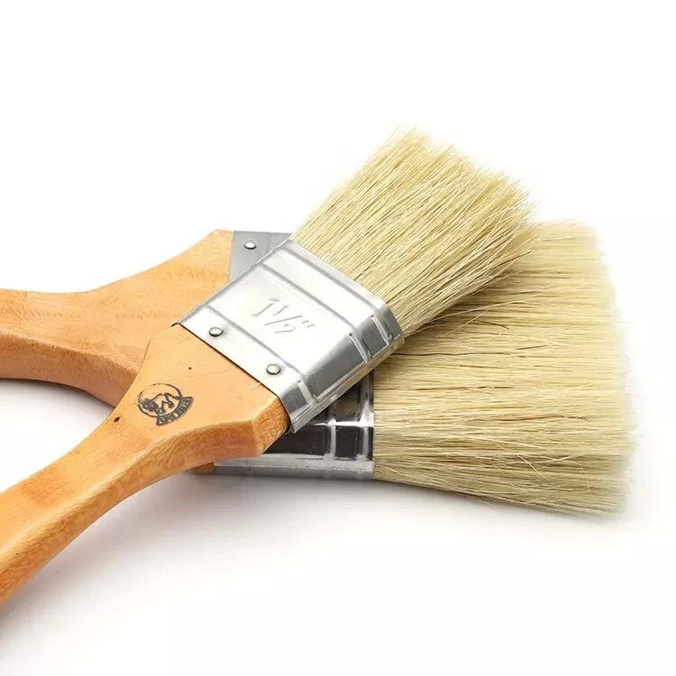 Popular Banglaesh Market Paint Brush Cleaning, 30% (50%) Bristles, Tainless Iron, Platane Wood Handle