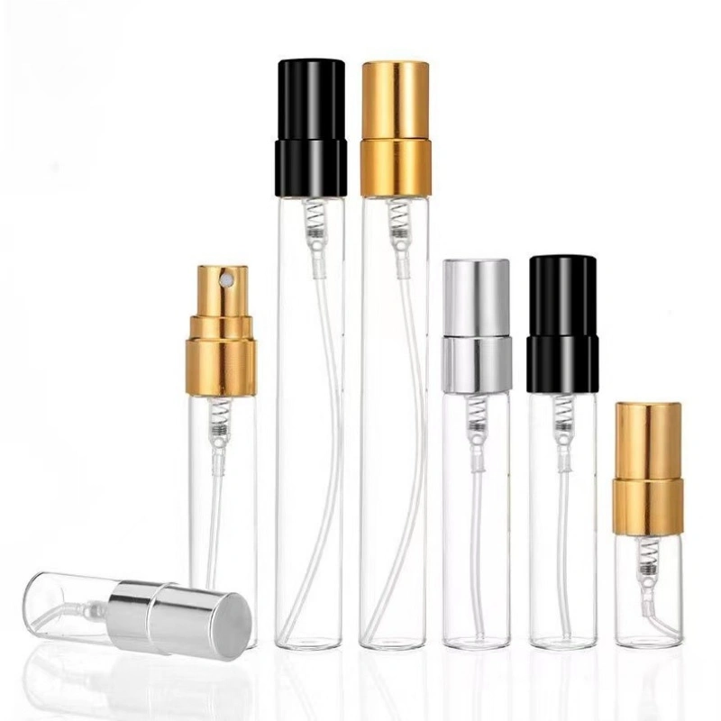 Hot Sale 10ml Perfume Glass Sprayer Bottle with White Black Plastic Mist Sprayer