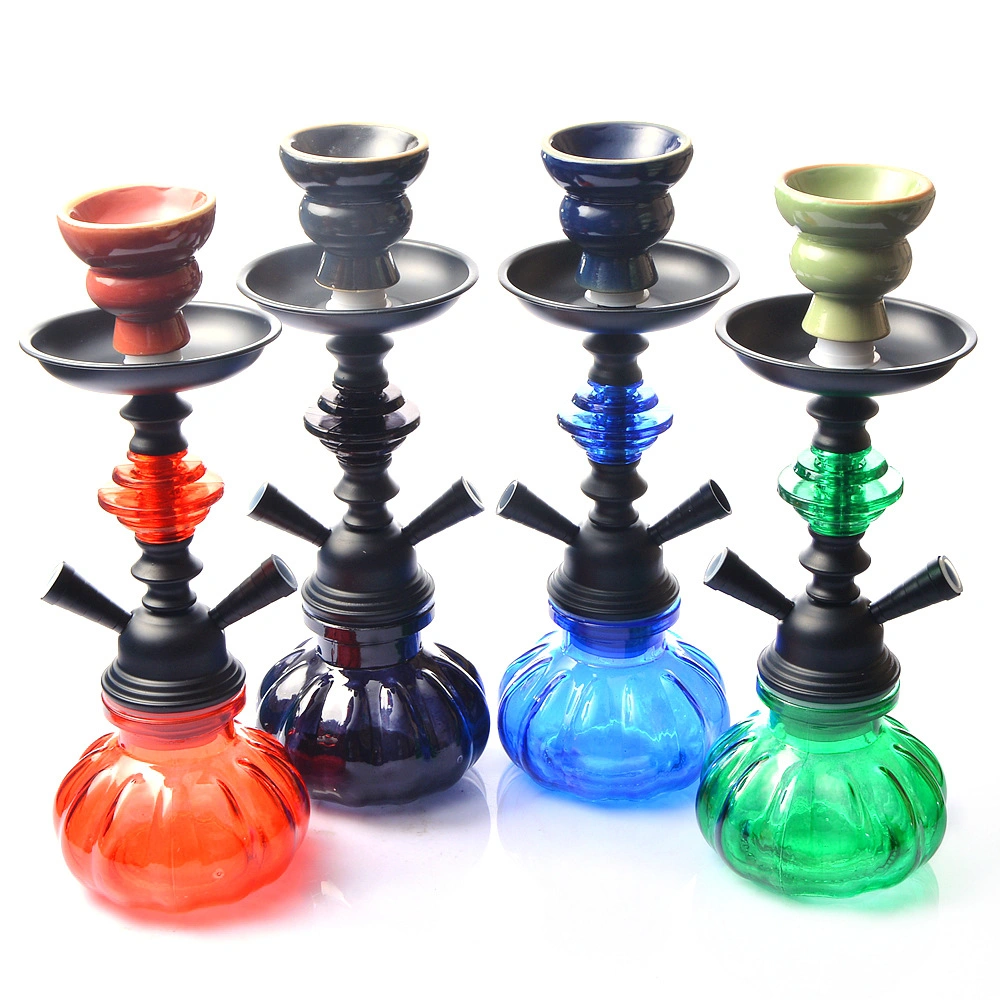 Großhandel kleine tragbare Hookah Set mit 2 Rohr Schlauch