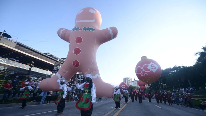 Boyi inflable grande hombre de jengibre Navidad desfile de globos de helio globos voladores B33