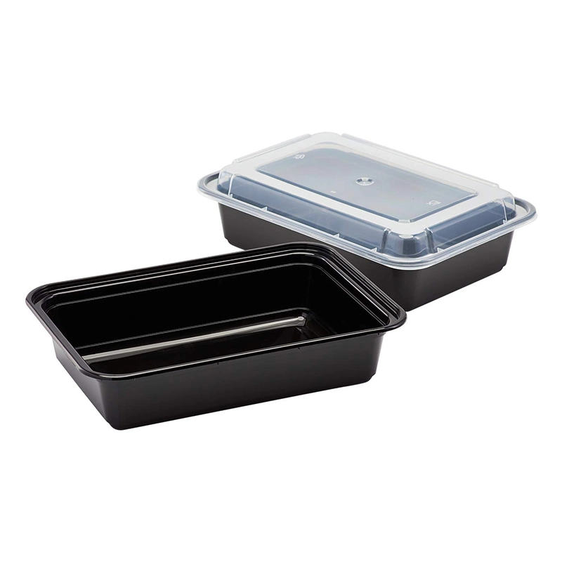 38oz Rectangle Oblong Plastic to-Go Container, 38oz Takeout Containers - 38oz Plastic Food Storage to-Go Rectangle Oblong Bowl