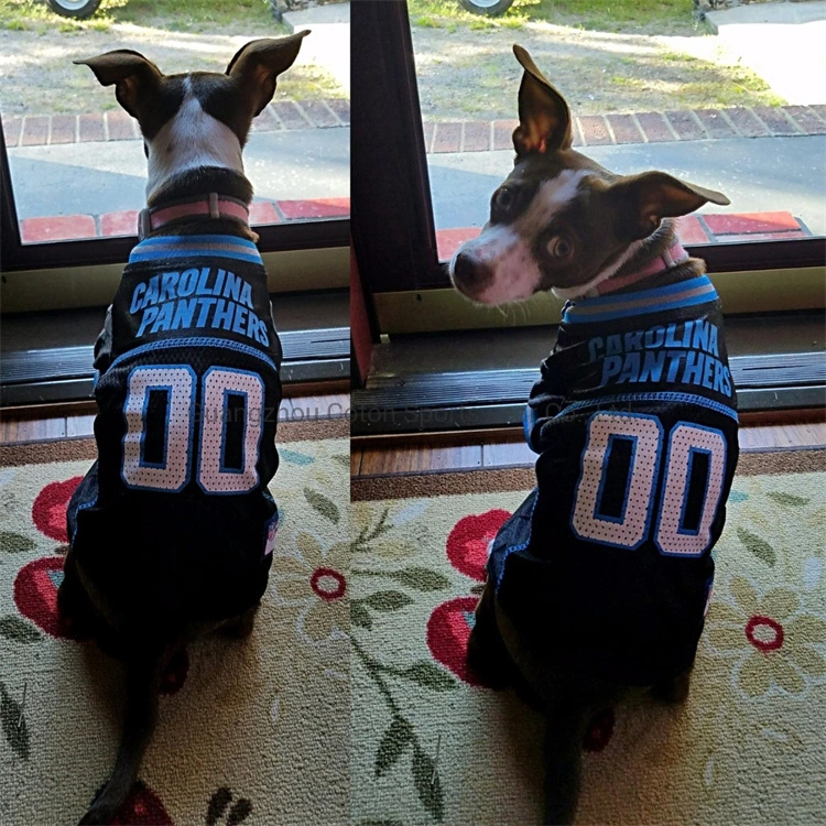 Sublimated Dog Sports Clothes Mesh Breathable Pet Jersey Summer NFL Dog Football Jersey