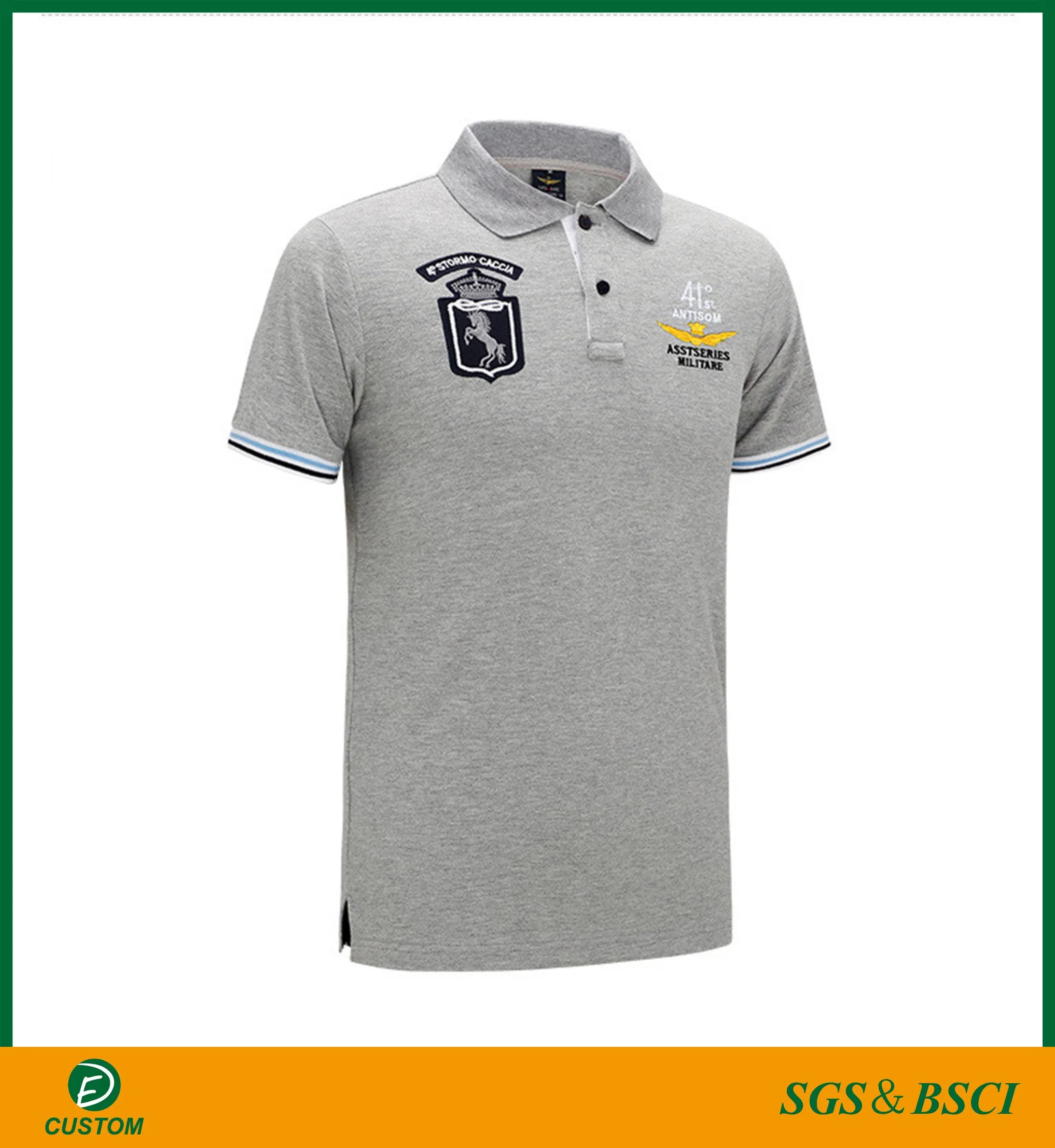 Men Custom Embroidery Pique Polo Shirts for Men with Cheap Price