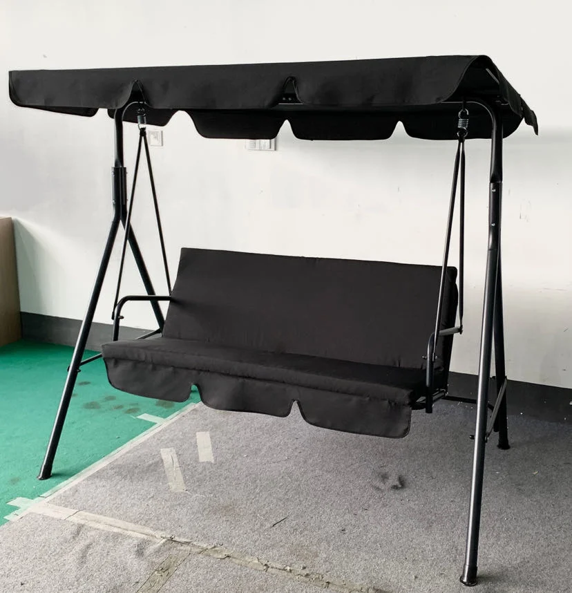 Silla Swing para patio al aire libre, columpio para dosel con cojín extraíble y marco de acero recubierto de polvo resistente a la intemperie, adecuado para patio, jardín, piscina, balcón,