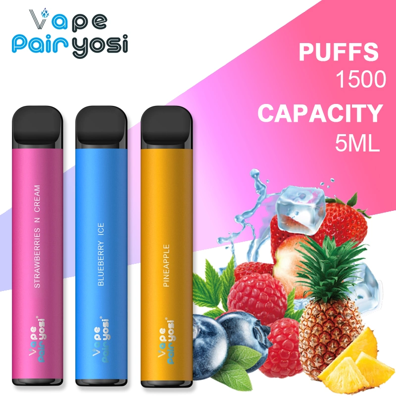 La Chine usine Vape Whoelsale J/2 % 5 % de la nicotine 1500/2000 Vaporisateur de jus de plumes personnalisé E-liquide/vide Vape jetables e cig pas de la nicotine