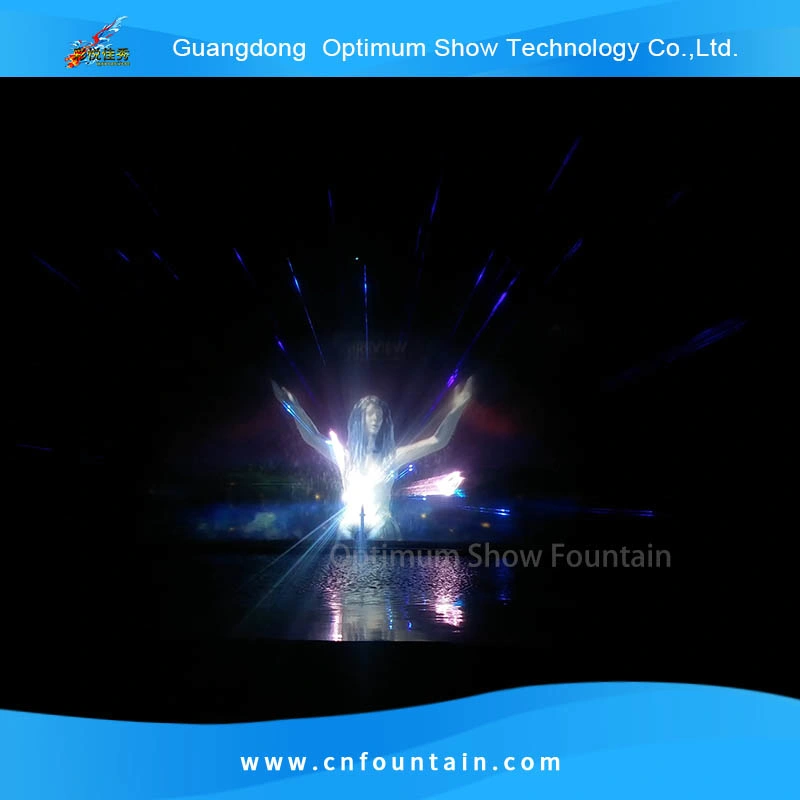 Inde Dal Lake Outdoor Water Screen Projection Decorative Water Feature Floating Water Fountain Dancing Show with Laser and Lights