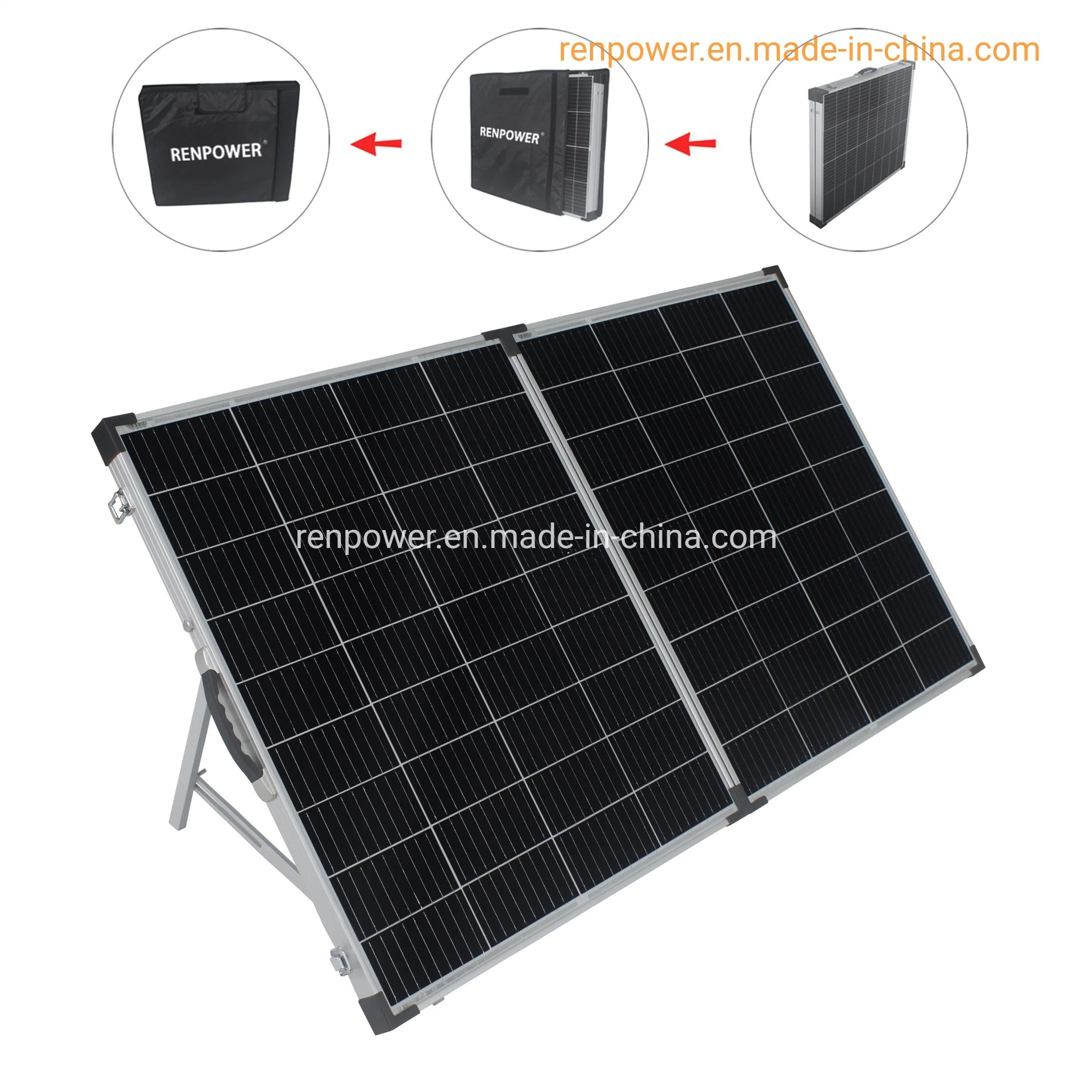 Faltbare 180W Glas Aluminium Rahmen tragbare Solar-Panel Fabrik