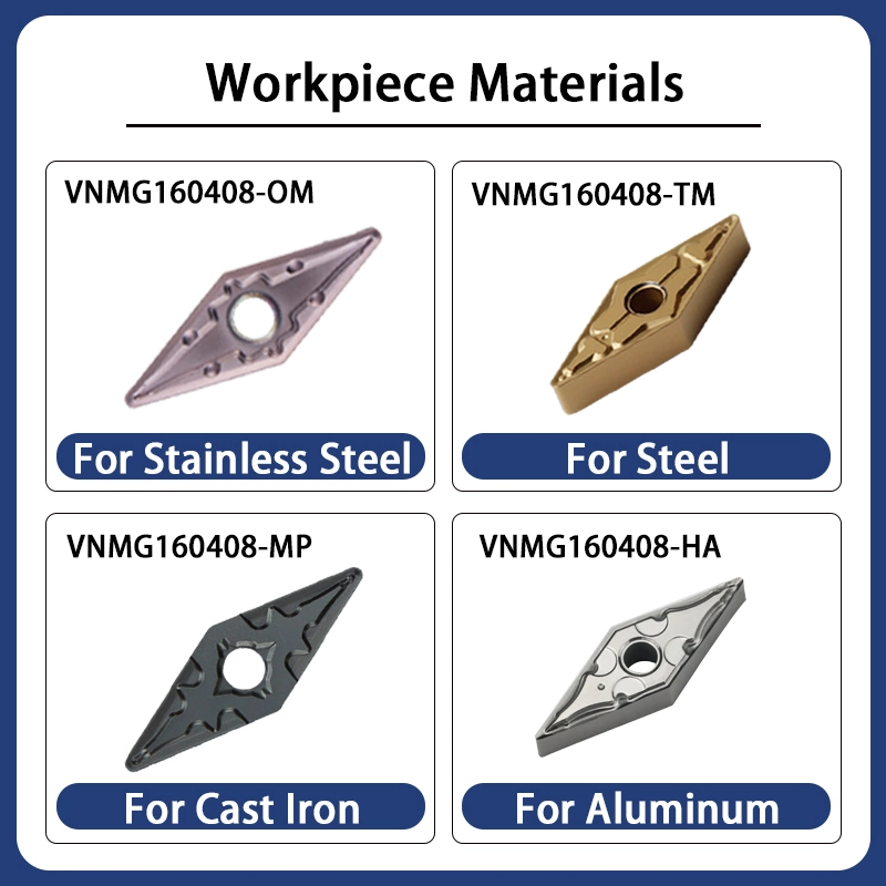 Tungsten Carbide CNC Inserts Vnmg160408 Carbide Turning Inserts Turning Tool for Cutting Steel